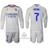 Maglia da Calcio a Maniche Lunghe Real Madrid Hazard 7 Casa 2021-22 per Bambino